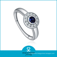 High Quality Round Shape Silver Blue Sapphire Jewellery (SH-J0015R)